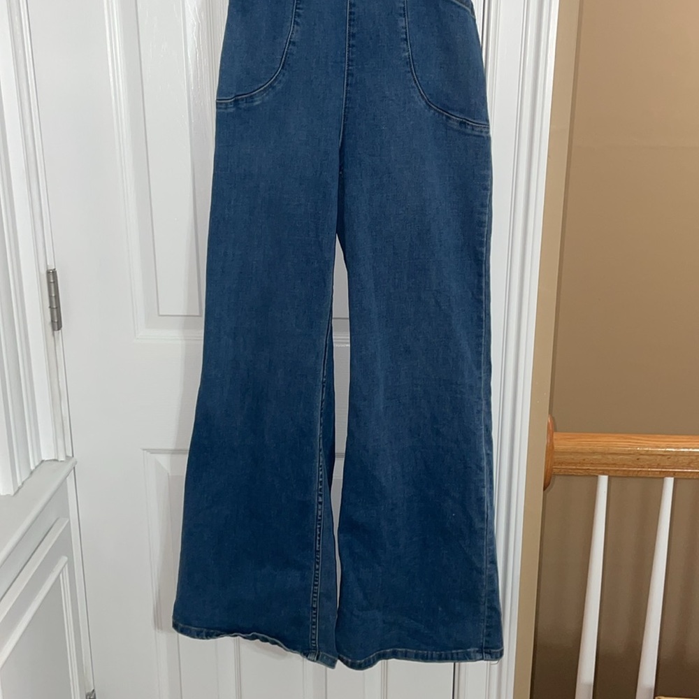 Free People Blue Denim Halter Jumpsuit - Picture 10 of 10
